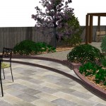 gently curved larger garden with feature steps and pergola gentle_view2