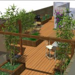 cubist entertaining space with bamboos modern_e_aerial
